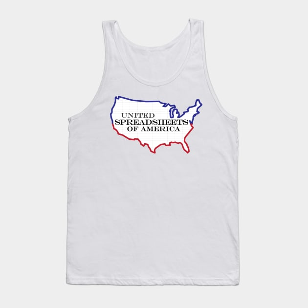 Funny Excel/Spreadsheet: United Spreadsheets of America Tank Top by spreadsheetnation